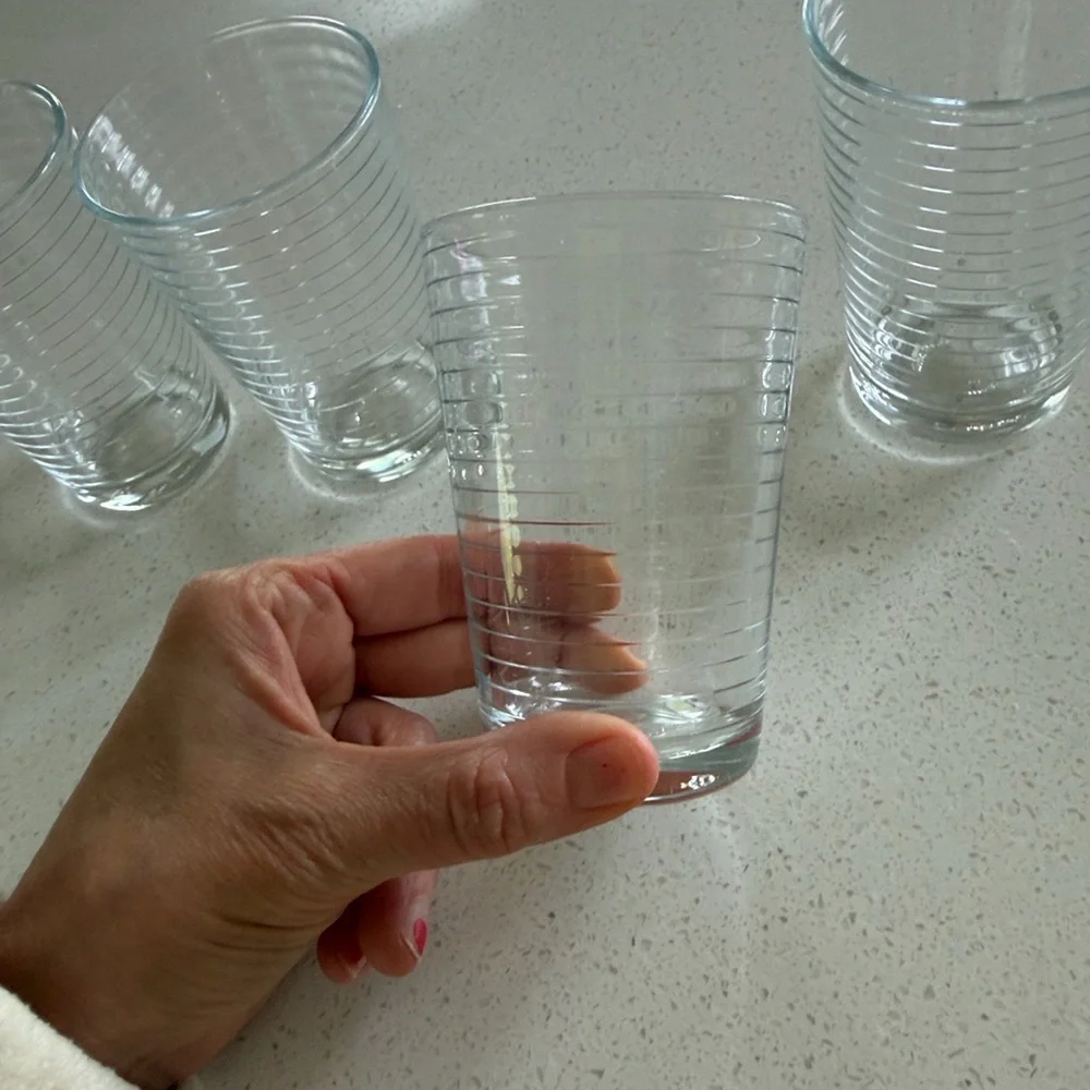 Crate & Barrel Set of 4 Juice Ring Glasses